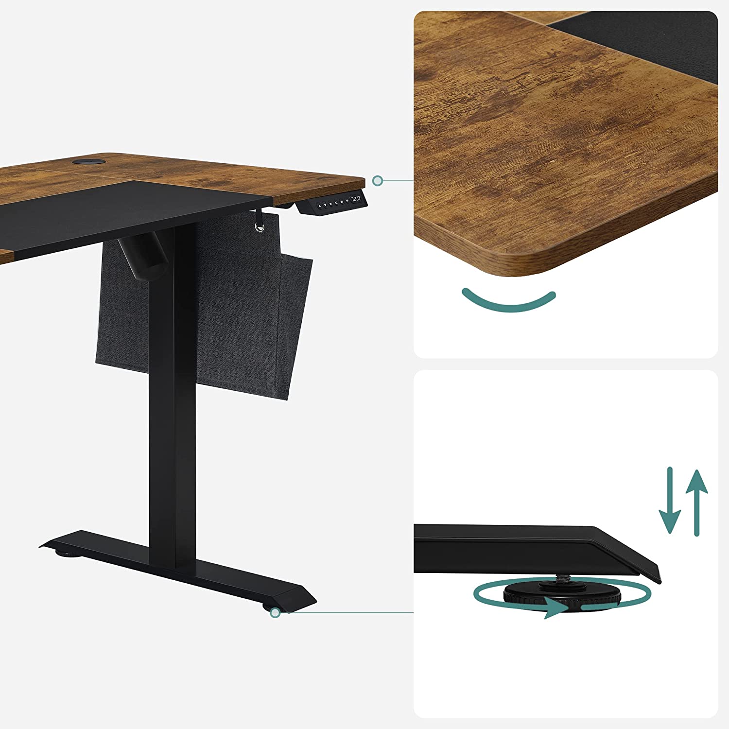 Biurovizija Shopme Ergonominis reguliuojamo aukščio stovimas rašomasis stalas Biurovizija Shopme Ergonominis reguliuojamo aukščio stovimas rašomasis stalas