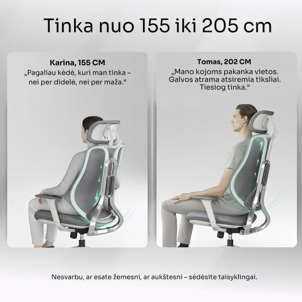 Ergonix OmniSit ProJuoda Ergonominė Biuro kėdė  150 kg. | 5 metų garantija