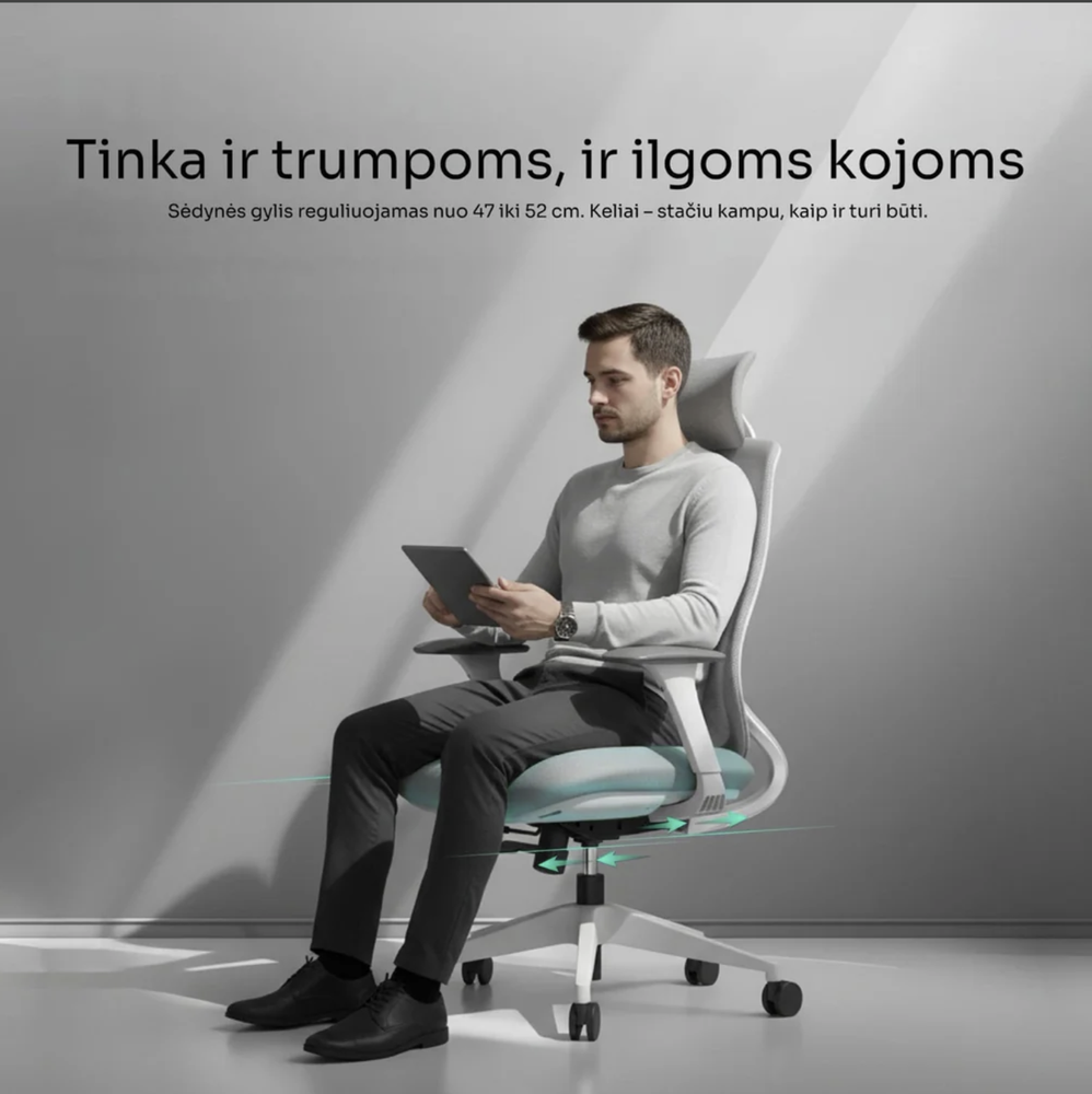 Ergonix OmniSit ProJuoda Ergonominė Biuro kėdė  150 kg. | 5 metų garantija