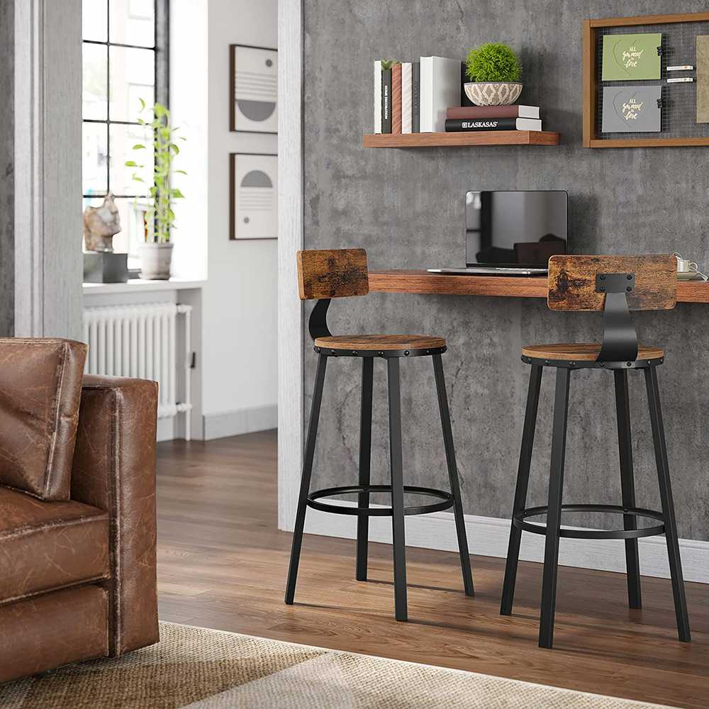 Shopme Industrinio dizaino baro taburetės. 2 vnt.