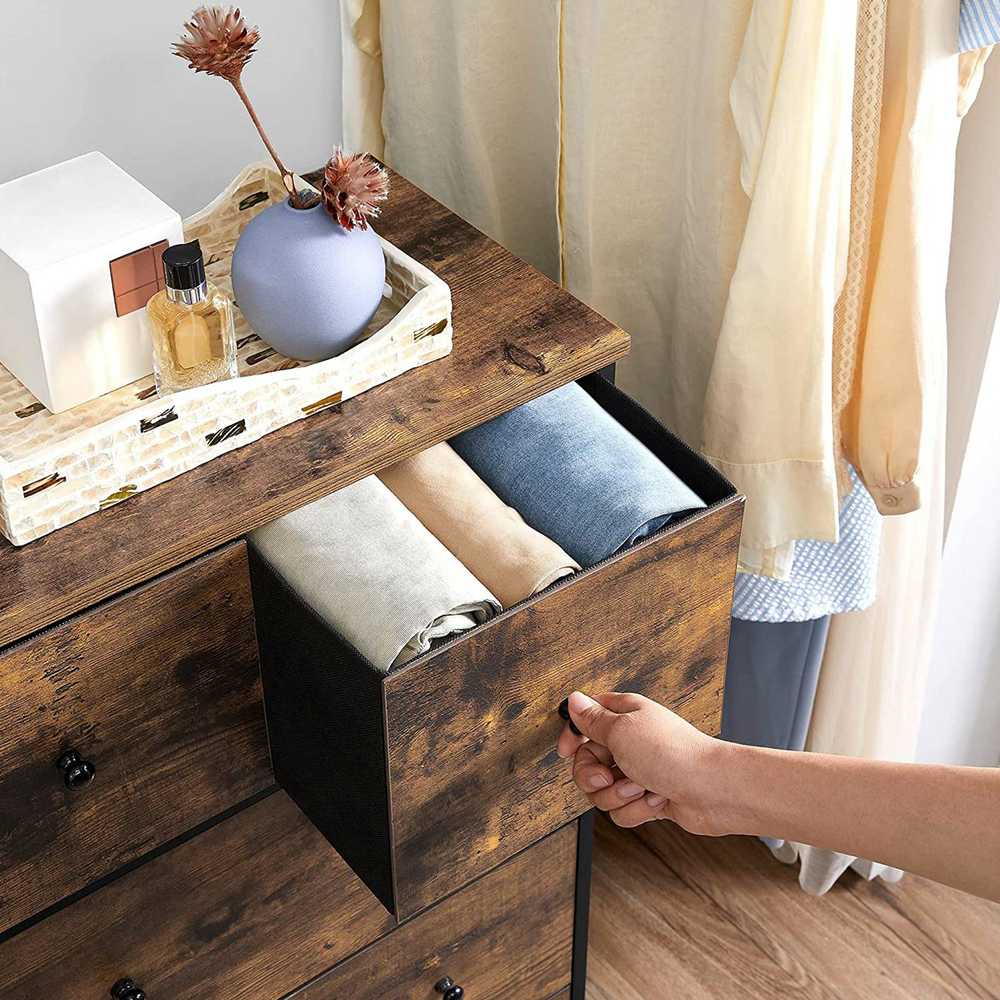 Shopme Komoda su medžiaginiais stalčiais