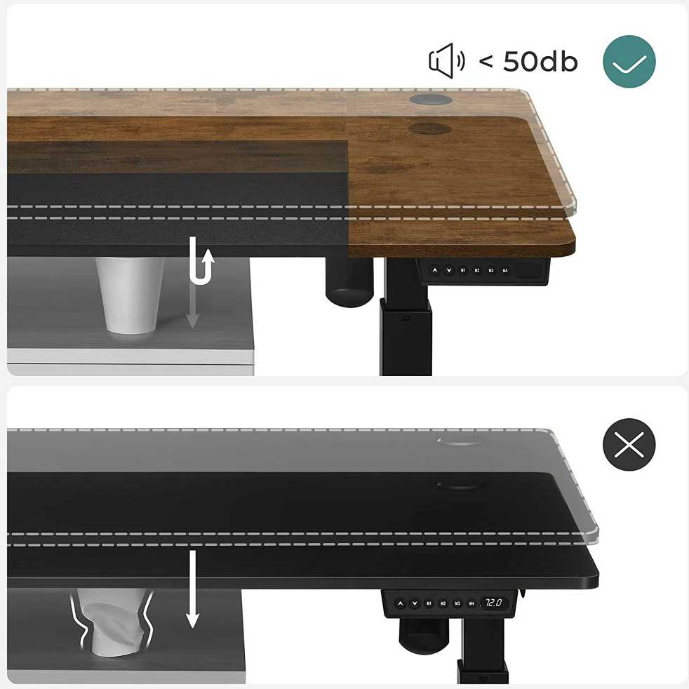 Biurovizija Shopme Ergonominis reguliuojamo aukščio stovimas rašomasis stalas "Vintage" 120x60