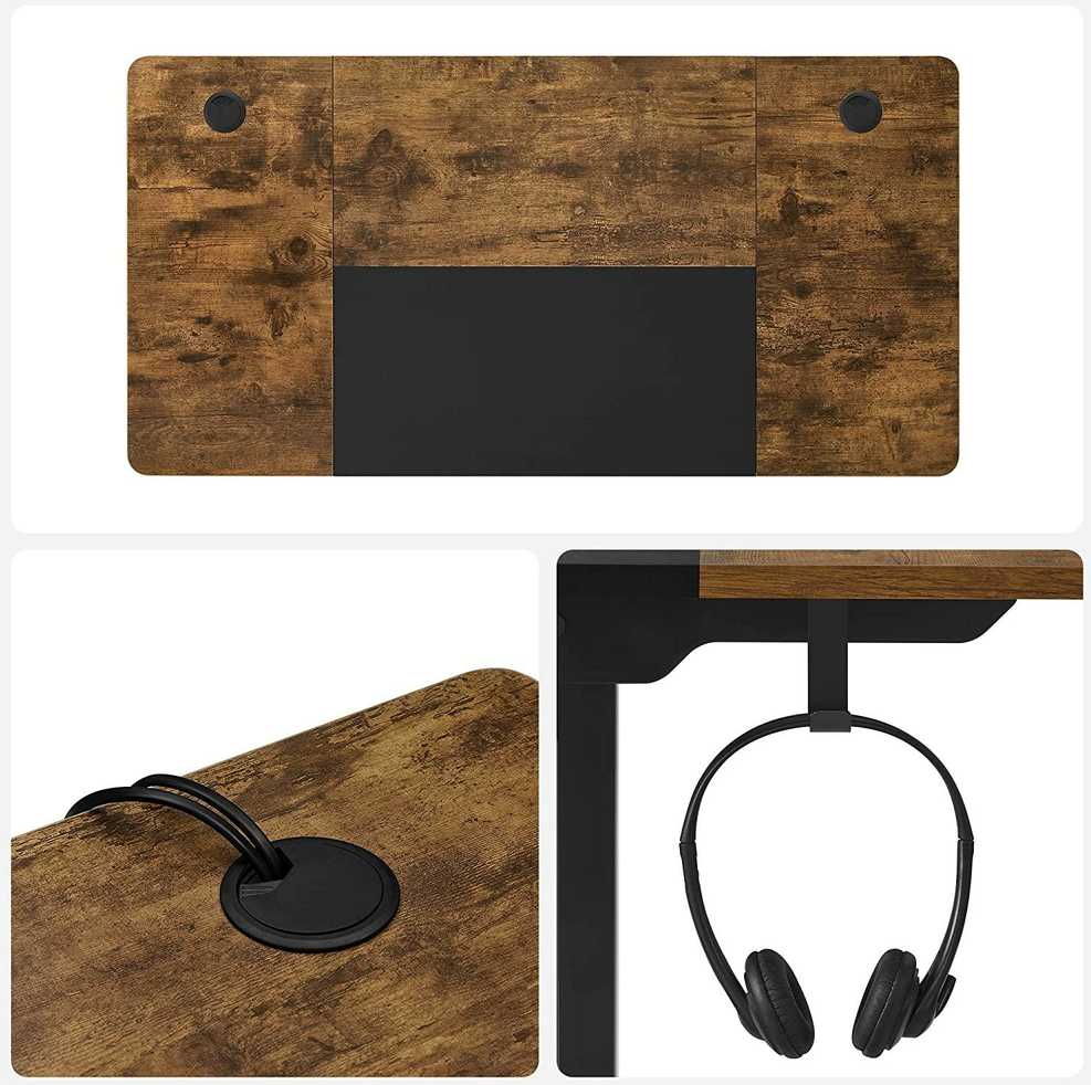 Biurovizija Shopme Ergonominis reguliuojamo aukščio stovimas rašomasis stalas "Vintage" 120x60