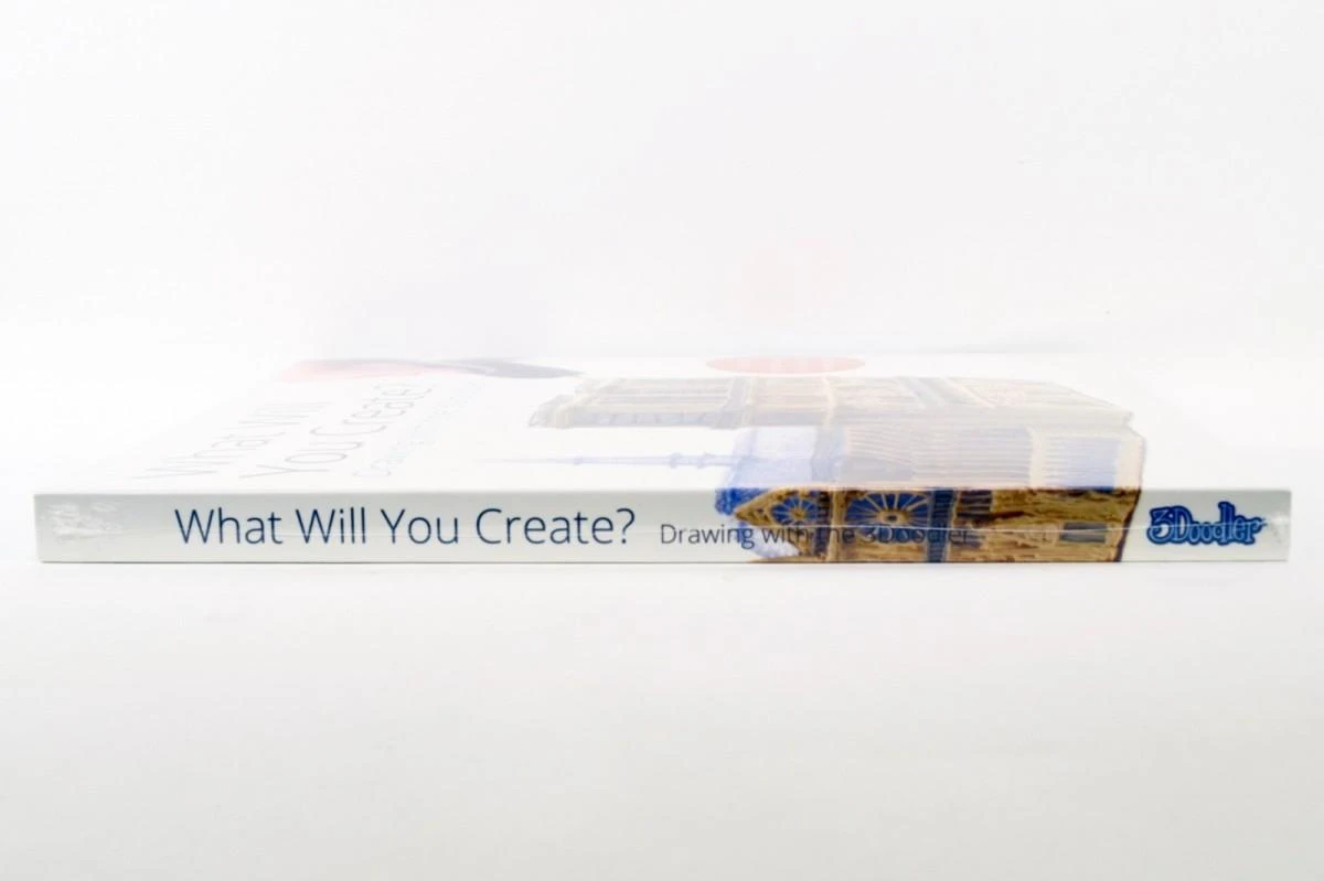 3Doodler projektų knygos nugarėlė su pavadinimu