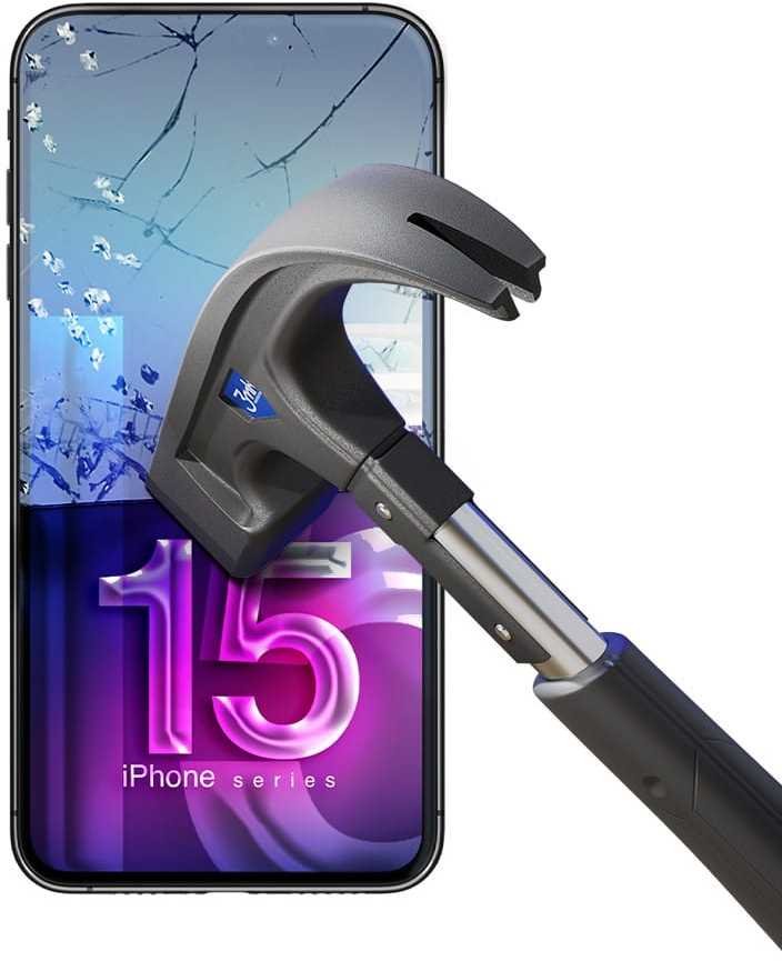 Hibridinis stiklas Apple iPhone 15 Pro Max 3mk lankstus stiklas, hibridinė plėvelė skaidri