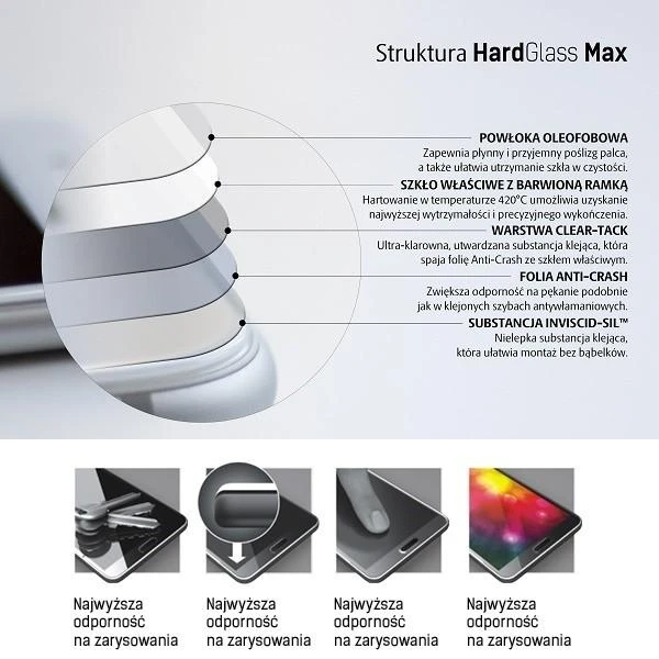 3MK HardGlass Max ekrano apsauga, Apple, iPhone XS Max, grūdintas stiklas, skaidrus/Juodas