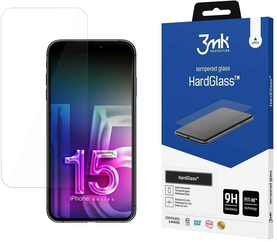 LCD apsauginis stikliukas 3mk Hard Glass Apple iPhone 15 Pro Max