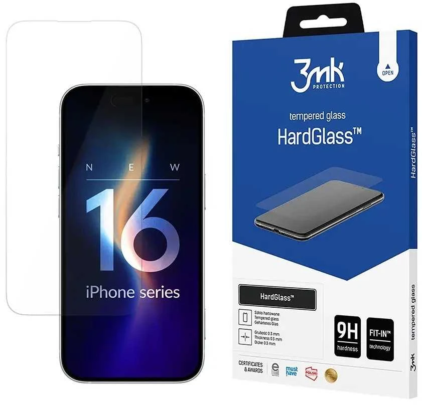 LCD apsauginis stikliukas 3mk Hard Glass Apple iPhone 16 Pro