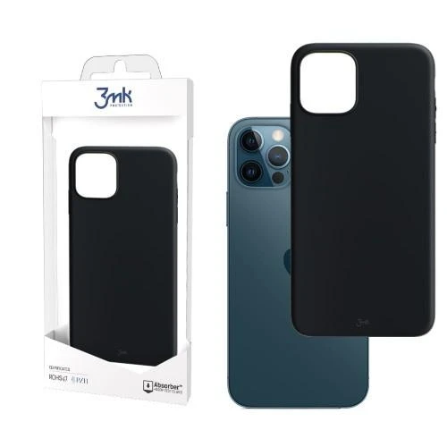 Dėklas 3MK Matt Case, Apple, iPhone 12/12 Pro, Juodas