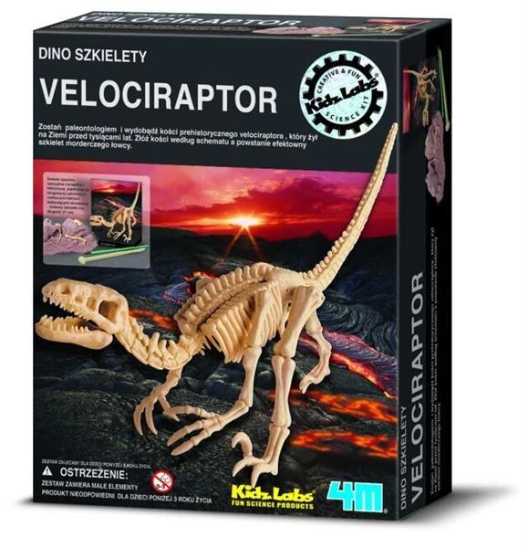 4M Vaikiška laboratorija: velociraptoriaus skeletas