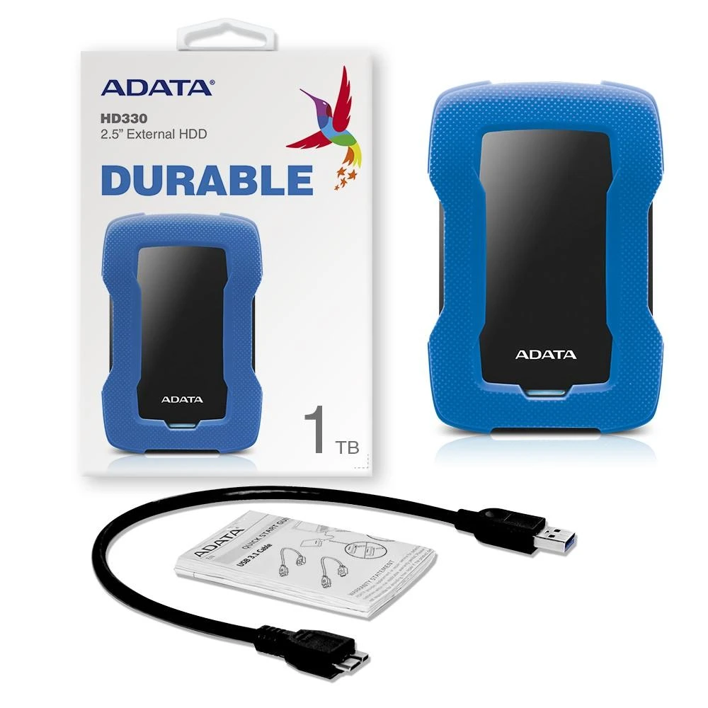 ADATA HD330 1000 GB, 2.5 ", USB 3.1, Mėlyna