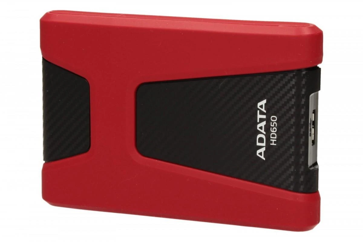 Kietasis išorinis diskas Adata HD650 1TB 2.5" USB3 Raudonas