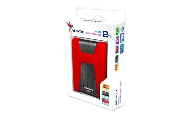 Išorinis kietasis diskas Adata HD650 2TB 2.5" Raudonas