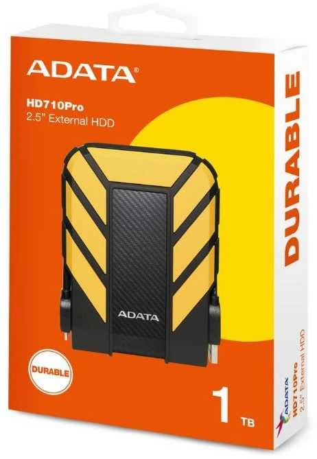 ADATA HD710P 1000 GB, 2,5 colio, USB 3.1 (atgalinis suderinamas su USB 2.0), Geltona