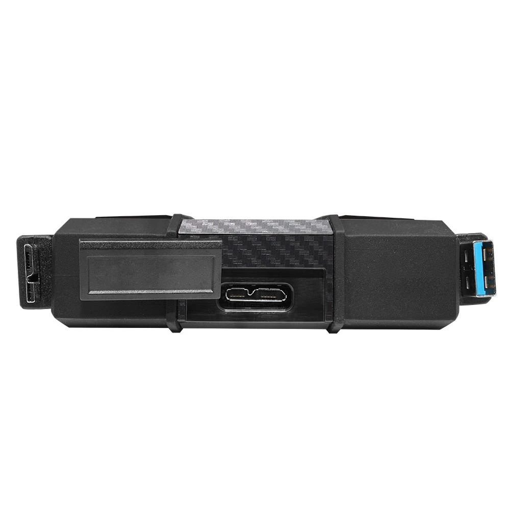 ADATA HD710P | 1000 GB | 2,5 " | USB 3.1 (atgalinis suderinamas su USB 2.0) | Juodas | 1.HD710 Pro atsparumo dulkėms ir vandeniui įvertinimai taikomi tik tada, kai USB prievado dangtelis yra tvirtai uždarytas. 2. Suderinamumas su konkrečiais pagrindiniais įrenginiais gali skirtis ir gali būti paveiktas sistemos 3. Norint prisijungti per USB 2.0, reikia prijungti du USB jungtys, kad būtų pakankamai maitinimo.