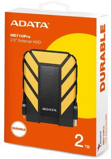 Išorinis diskas Adata HD710 Pro Išorinis kietasis diskas USB 3.1 2TB Geltonas