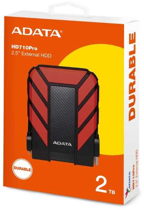 Kietasis diskas Išorinis diskas Adata HD710 Pro USB 3.1 2TB Raudonas
