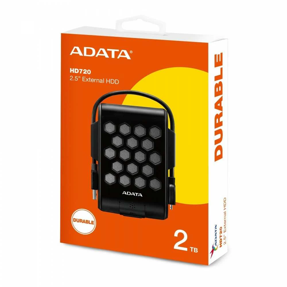 Išorinis kietasis diskas Adata HD720 2TB USB3 Juodas, IP68