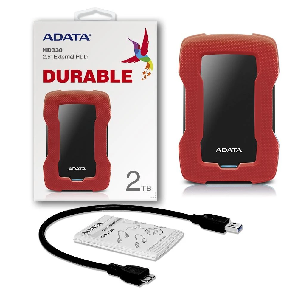 Išorinis kietasis diskas - Adata HD330 2000 GB Raudonas