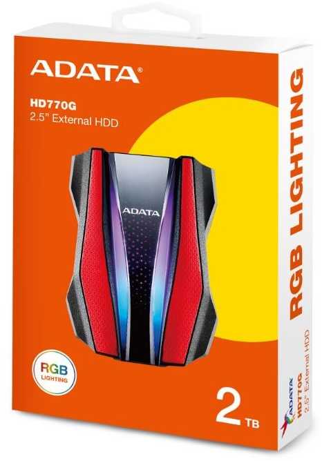 Kietasis diskas ADATA HD770G 2TB (Raudona)