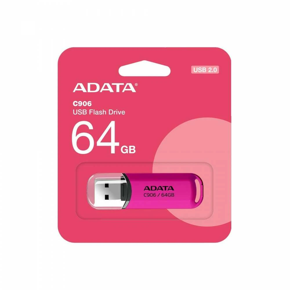 ADATA | USB Flash Drive | C906 | 64 GB | USB Type-A | Rožinė