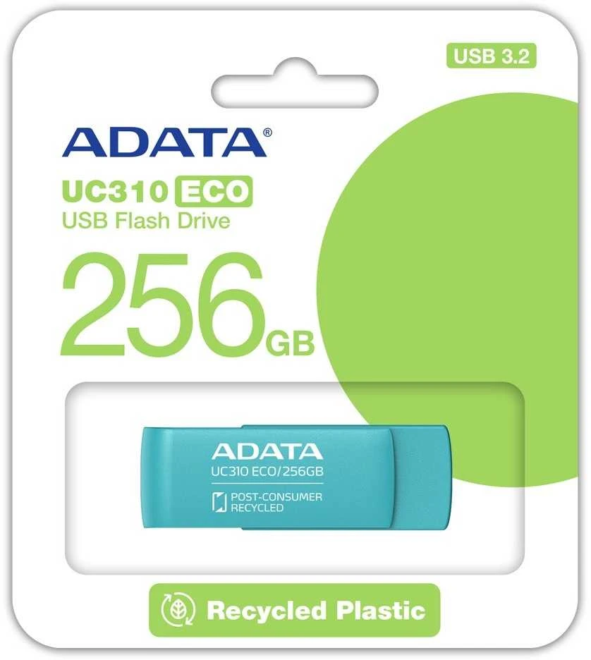 ADATA | USB atmintinė | UC310 ECO | 256 GB | USB A tipo | Žalias