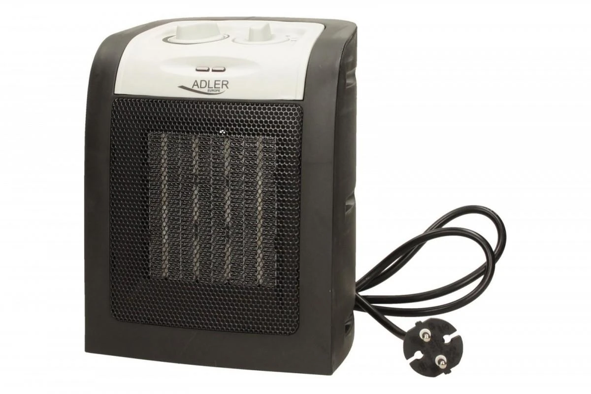 Adler AD 7702 PTC šildytuvas, galios lygių skaičius 2, 1500 W, pelekų skaičius netaikomas, Juodas
