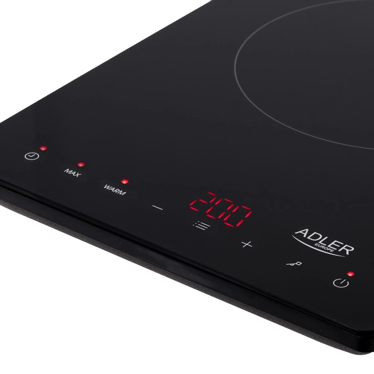 Adler | Hob | AD 6513 | Number of burners/cooking zones 1 | LCD Ekranas | Induction | Juodas