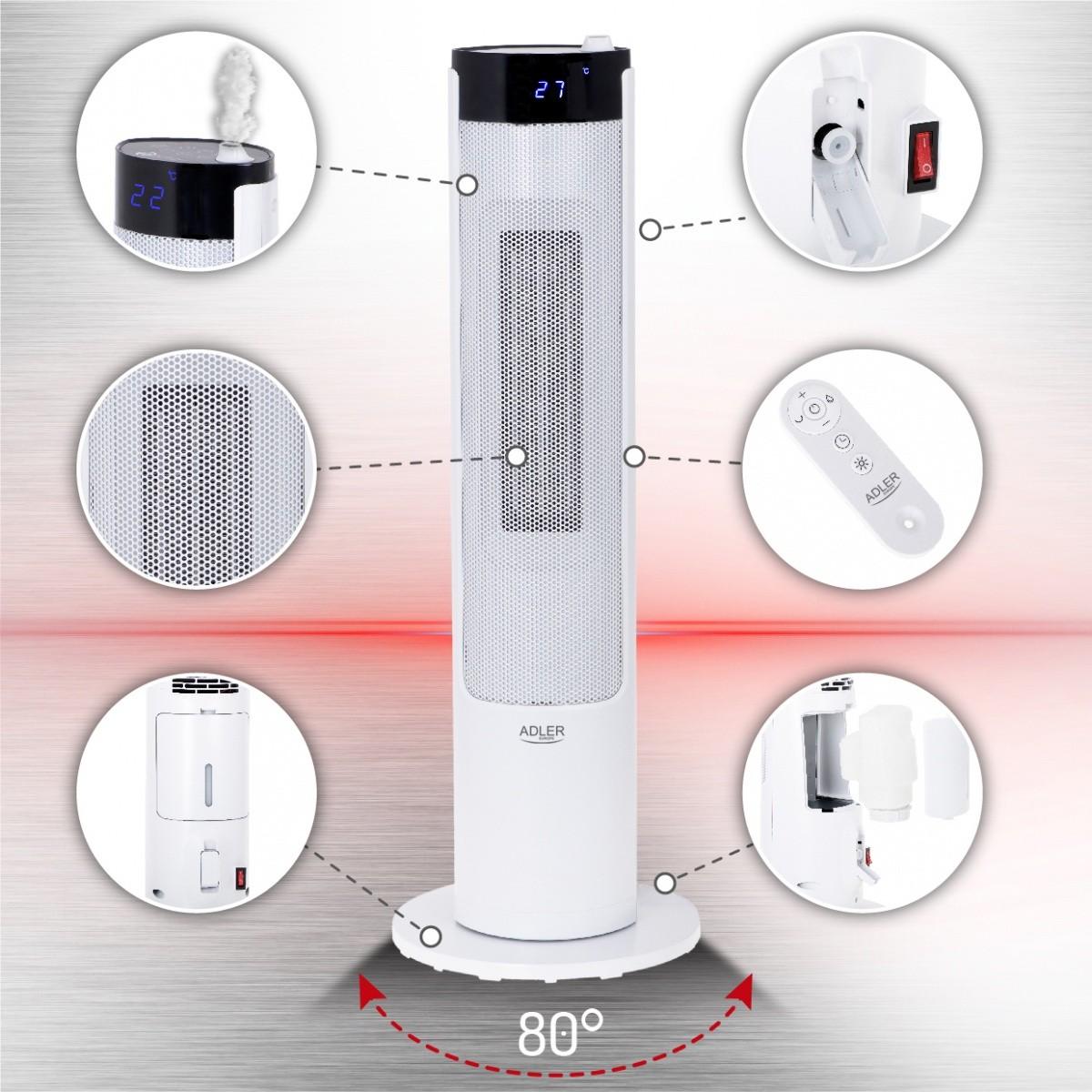 Ceramic radiator ADLER AD 7730 Baltas