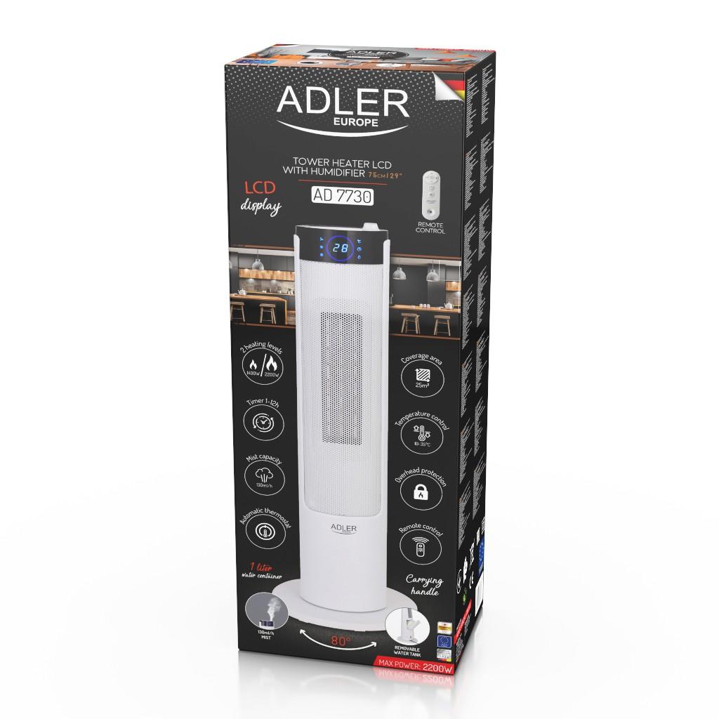 Ceramic radiator ADLER AD 7730 Baltas