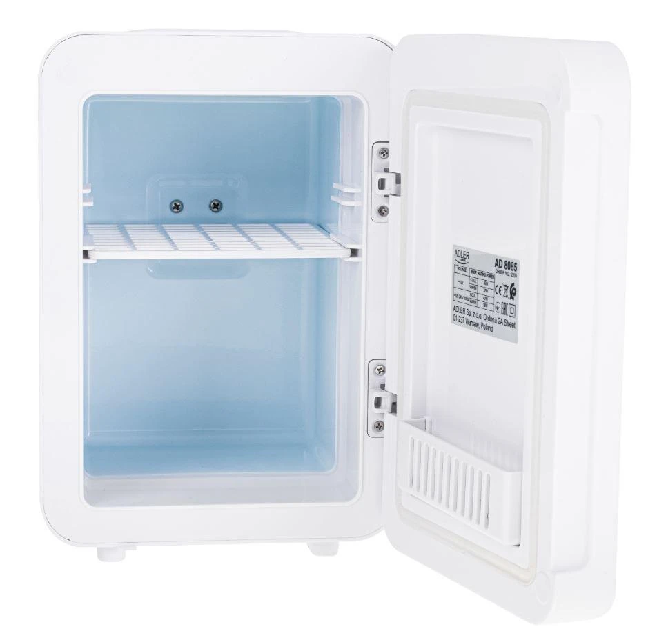 Adler | Mini šaldytuvas with mirror | AD 8085 | Free standing | Larder | Height 27 cm | Šaldytuvas net capacity 4 L | Baltas