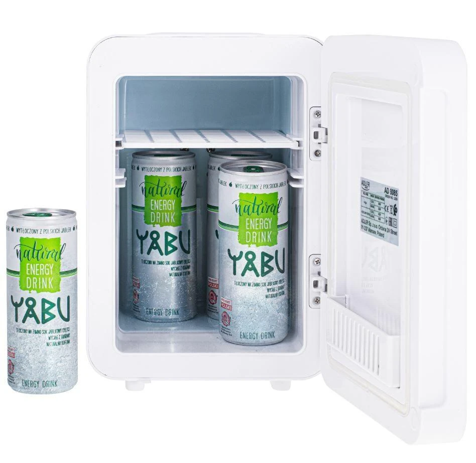 Adler | Mini šaldytuvas with mirror | AD 8085 | Free standing | Larder | Height 27 cm | Šaldytuvas net capacity 4 L | Baltas