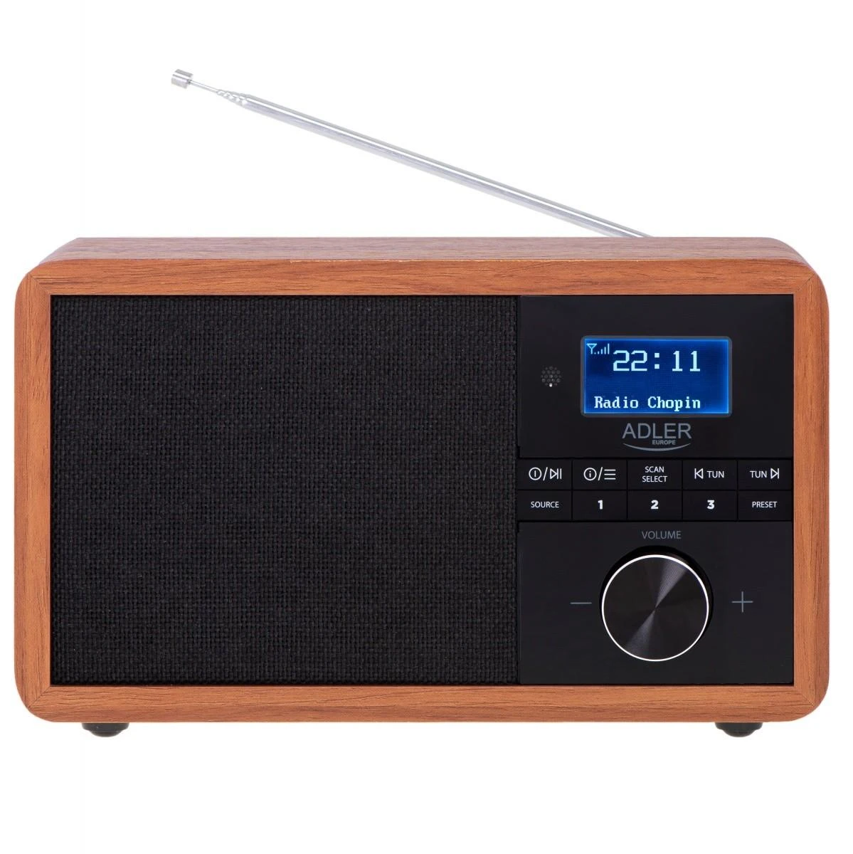 Radijo imtuvas Adler AD 1184 Radio DAB+ Bluetooth, Rudos/Juodos spalvos