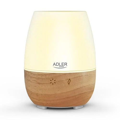 Drėkintuvas Adler | Ultragarsinis aromatų difuzorius | AD 7967 | Ultragarsinis | Tinka kambariams iki 25 m² | Brownas/Baltas
