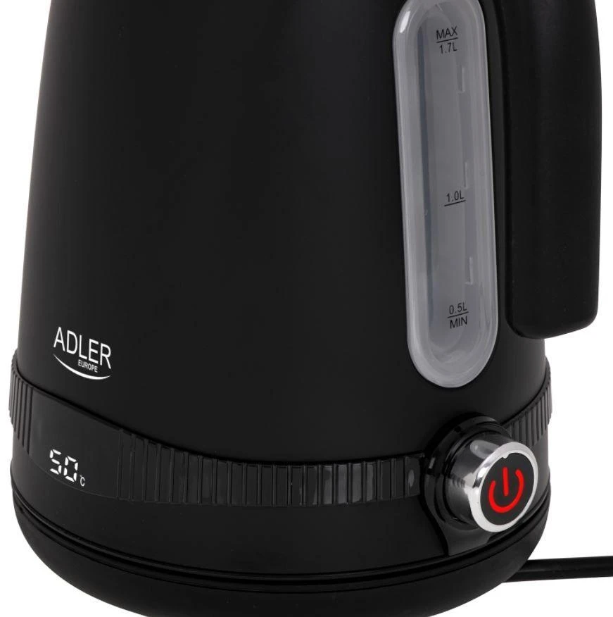 Adler | Virdulys | AD 1295b | Electric | 2200 W | 1.7 L | Nerūdijantis plienas | 360° rotational base | Juodas