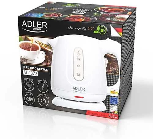 Adler Virdulys | 1373 m. AD | Elektrinis | 850 W | 1 L | Polipropilenas | 360° sukamasis pagrindas | Baltas