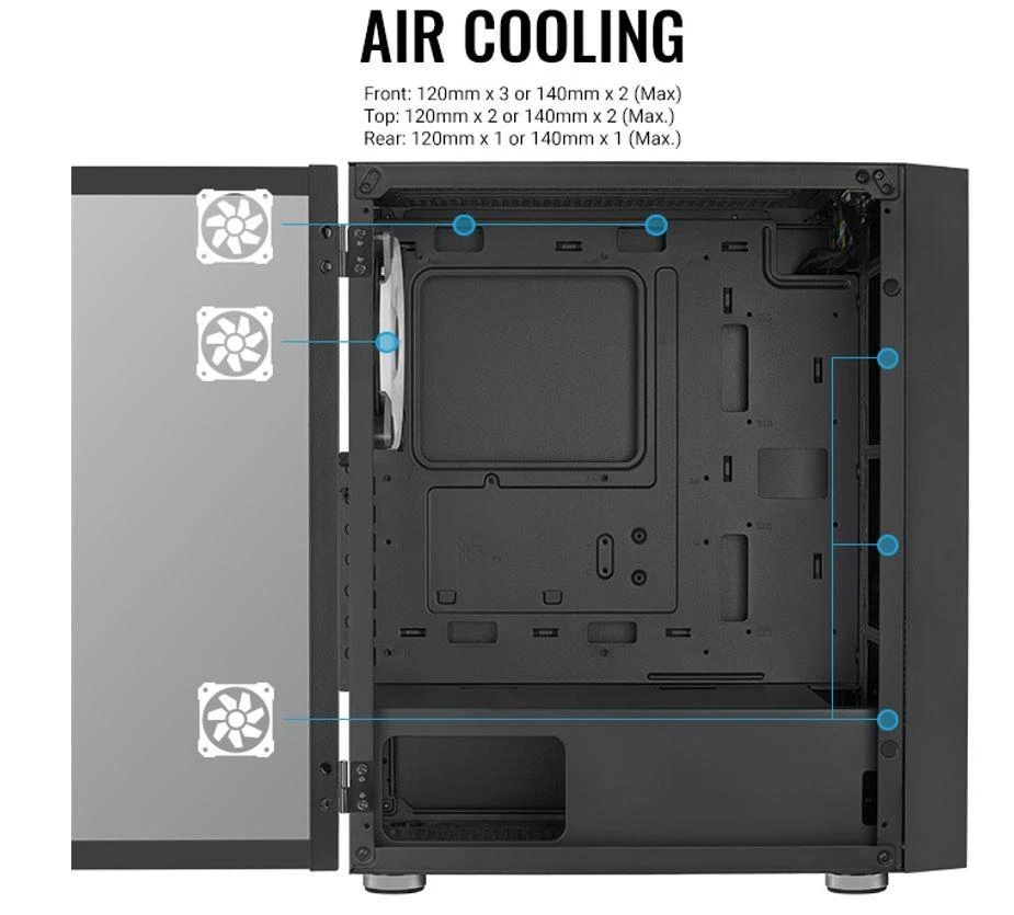 Kompiuterio Korpusas - Aerocool PGS V2 Grafitas, Juodas