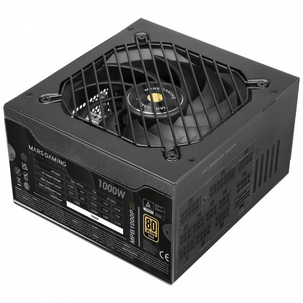 „tacens Mars Gaming MPB1000PSI“ maitinimo blokas 1000 W 24 kontaktų ATX ATX Juodas