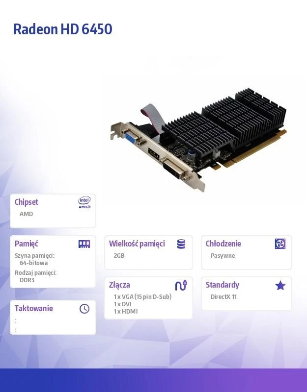 Vaizdo plokštė AFOX Radeon HD 6450 2GB DDR3 (AF6450-2048D3L9-V2)
