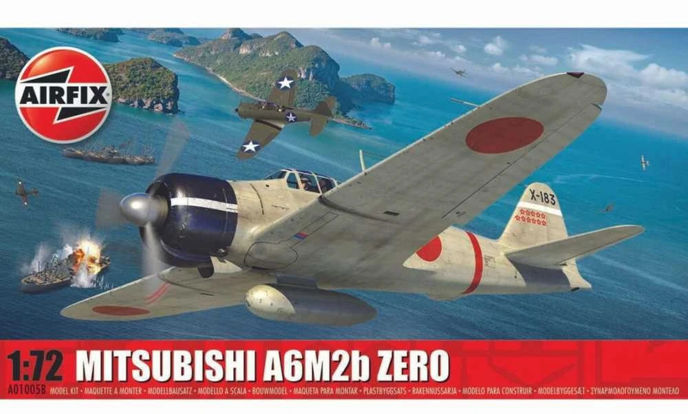 Klijuojamas Modelis Airfix A01005B Mitsubishi A6M2b Zero 1/72
