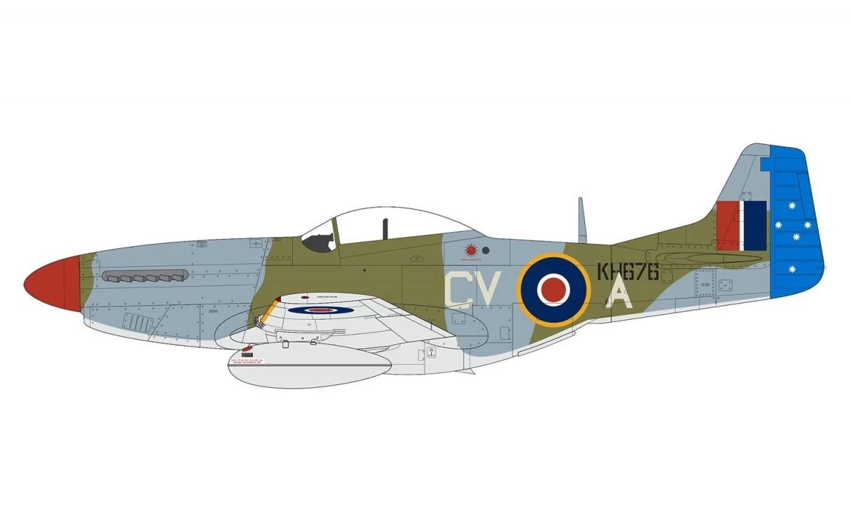 Airfix P-51K Mustang Mk.IV 1/48 plastikinis surinkimo rinkinys A05137