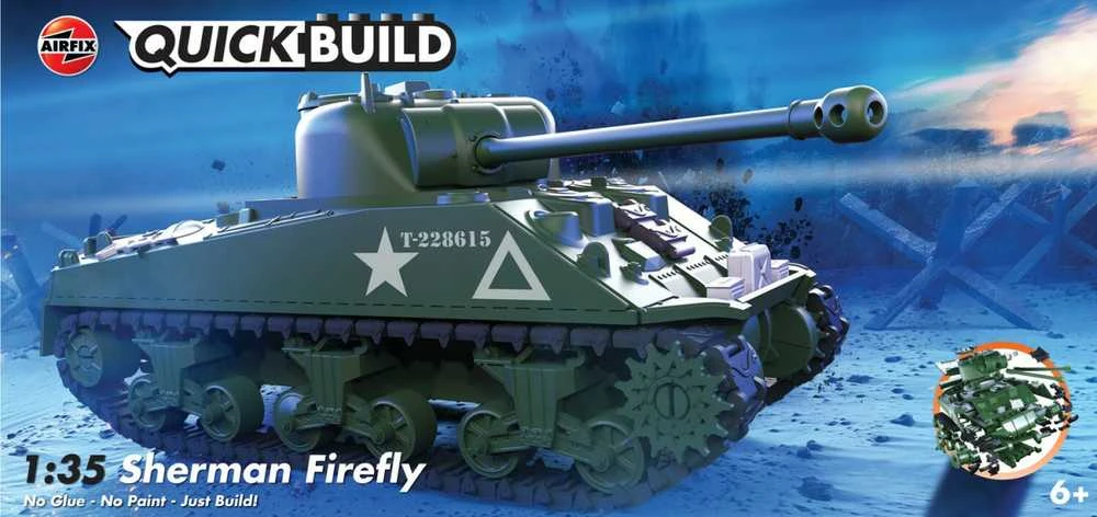 Airfix QUICKBUILD Sherman Firefly 1/35 – plastikinis surinkimo modelis
