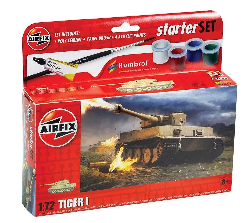Konstruktorius Airfix - Tiger I dovanų komplektas, 1/72, 55004
