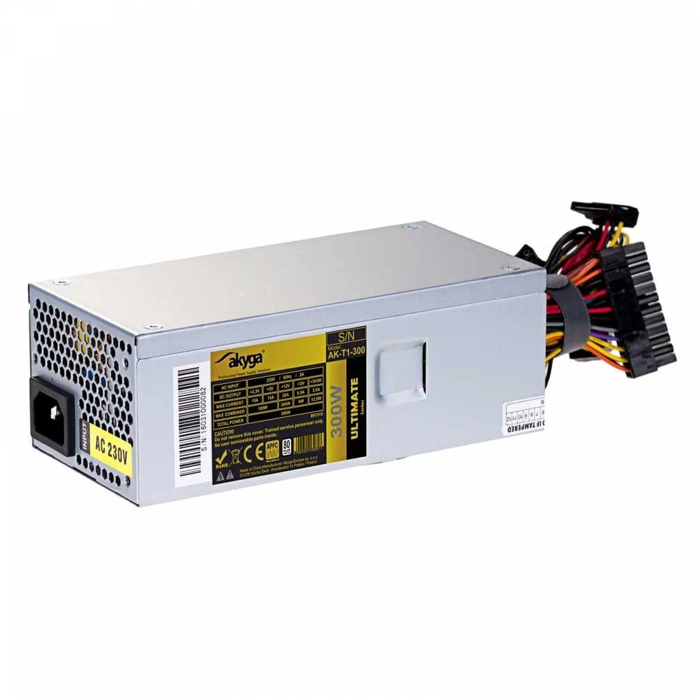 Akyga maitinimo šaltinis 1U mini ITX / Flex ATX 200W AK-I1-200 P4 PFC FAN 3xSATA