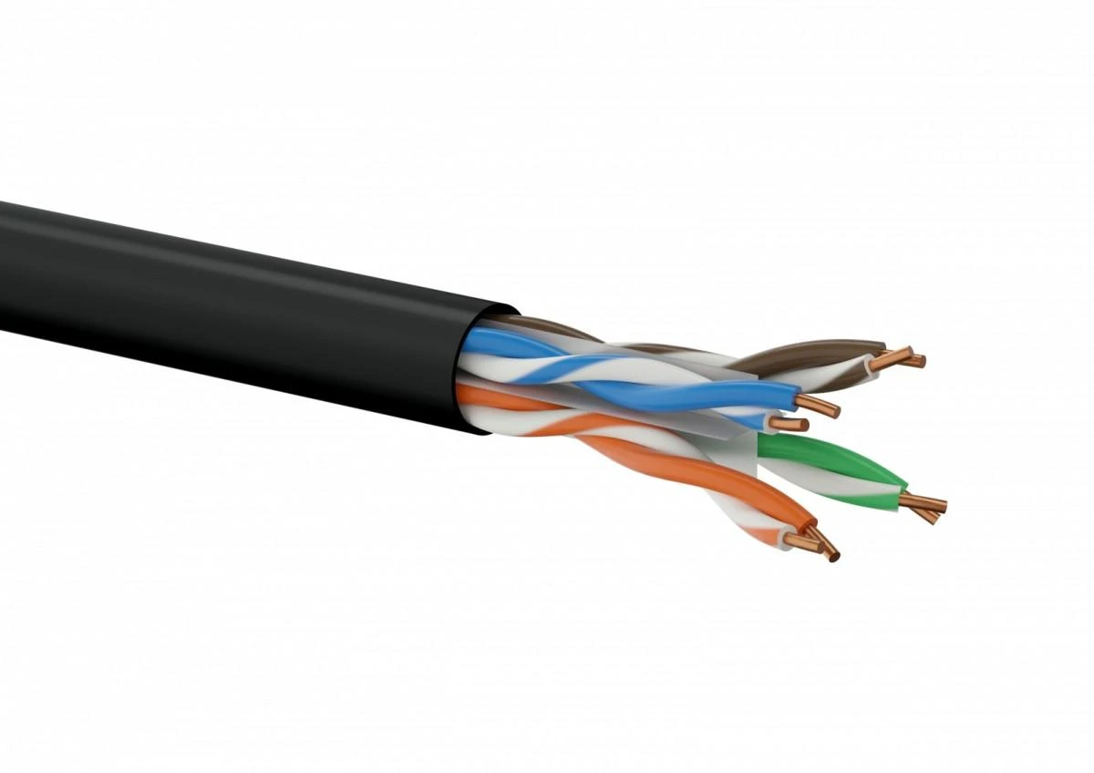 Alantec Kabelis U/FTP kat.6A IŠORINIS, 4x2x23AWG 500m (10Gb/s), SUCHY (KIF6AOUTS500)