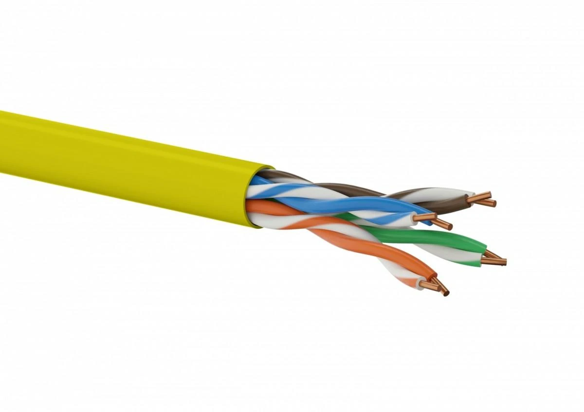 ALANTEC U/UTP kabelis kat.5e PVC 4x2x26/7AWG 100m geltonas