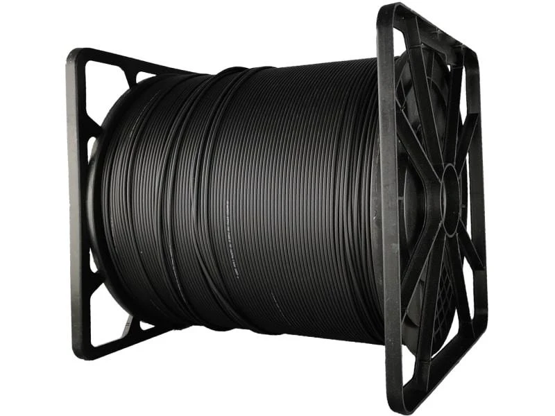 Alantec FTTH plokščias šviesolaidinis kabelis SM 2J 9/125 LSOH Juodas 1000m (FOK-W2J-SM-AC)