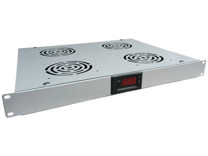 Alantec Vėdinimo skydelis 19'' 1U 4 oras, termostatas, pilka (SA-F-1U-4-TS)