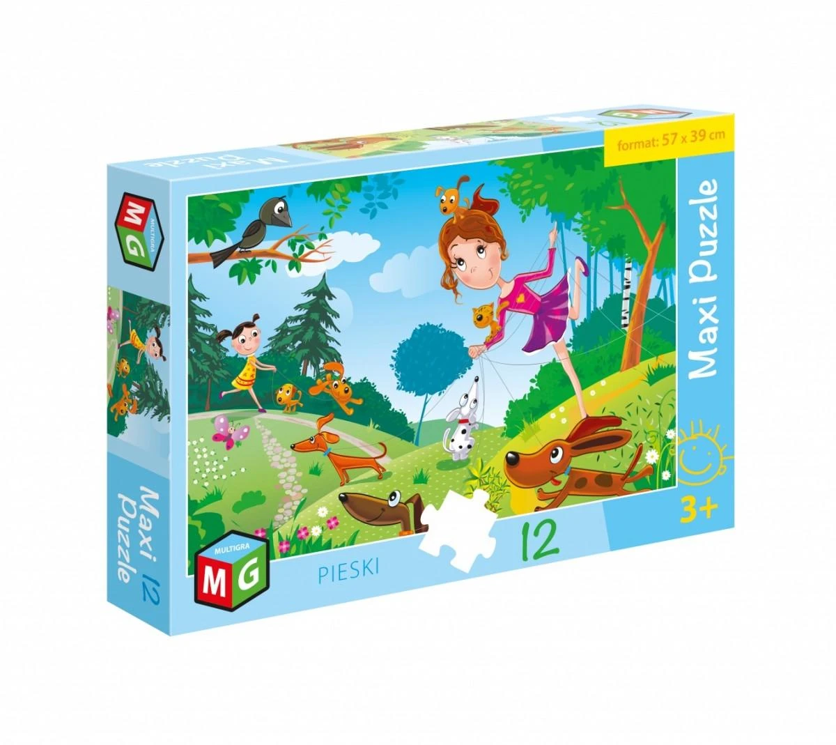 Maxi Puzzle Dėlionė 12 vnt. - Šuniukai