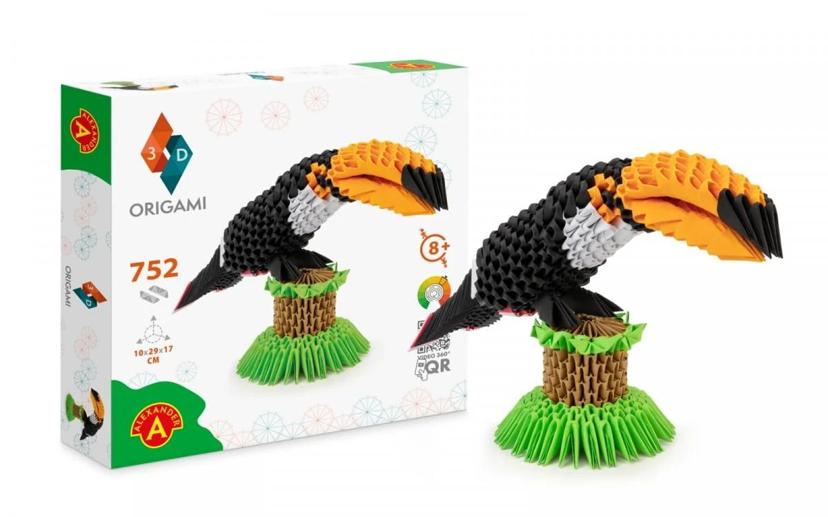 Dėlionė Alexander Origami 3D rankdarbis Tukanas 2558